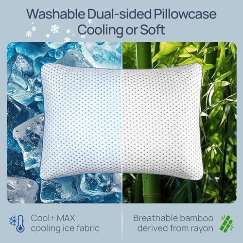 Small Cooling Memory Foam Pillow for Travel & Camping, Compressible Adjustable Pillow for Medium Firm Neck Knee Lumbar Support,Washable, Ideal Sleeping, Car, Airplane, Toddler & Backpacking, Gifts 5