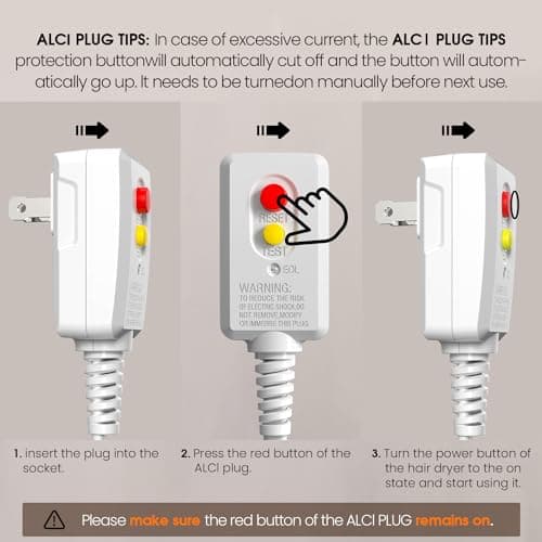 Hair Dryer, Fentgo High Speed Ionic Hair Dryer with Diffuser, Professonal Blow Dryer 110,000 RPMD for Fast Drying, 1500W 4Temps /2Speeds, Thermo-Control Hairdryer for Women Home Travel (Pink) 7