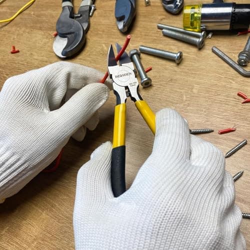BOOSDEN Wire Cutter,6.5 inch Side Cutters,Spring Loaded Wire Cutters for Crafting,Flush Cutter,Ultra Sharp for Jewelry Making,Flush Cut Pliers,Dikes Wire Cutters,Floral Wire Cutter,Snips 7