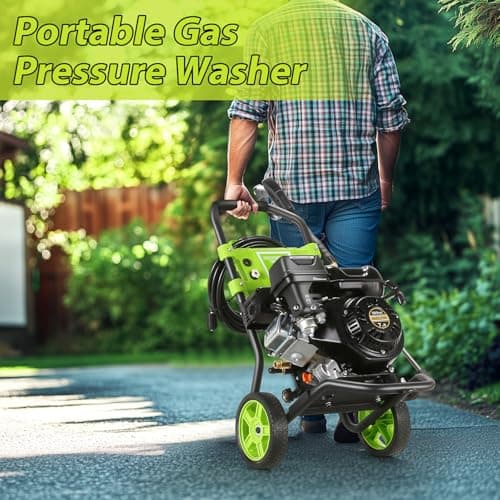 Homdox 4200PSI Pressure Washer 4.0GPM Gas Power Washer 209CC Gas Powered Washing Machine Commercial High Pressure Washer with 25ft Hose&5 Nozzles for Patio Garden Yard Vehicle, 5