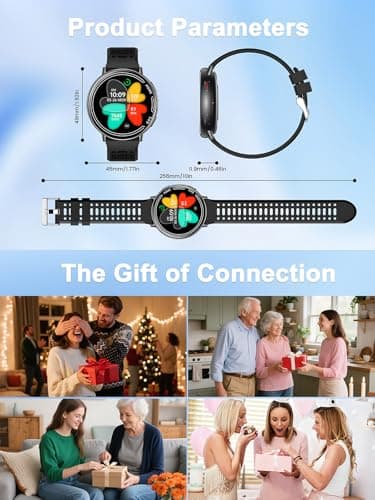 Rmana GPS Smart Watches for Men, 1.39" AMOLED Screen Smartwatch, Bluetooth Call/100+ Sport Modes/GPS/Compass/Heart Rrate/Blood Pressure, Fitness-Tracker, Smartwatch for Android iPhone(Gray& Black) 9