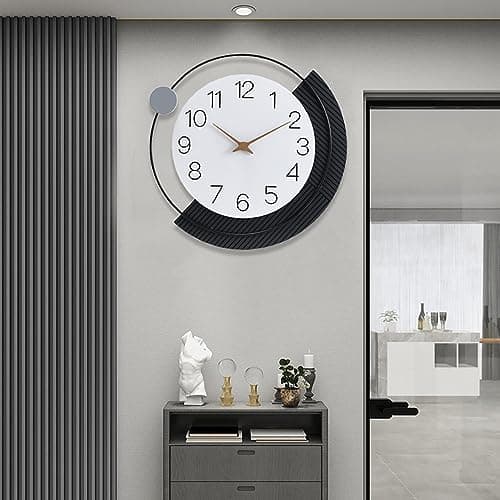 Dankeit Decorative Wall Clock, Silent Non-Ticking Quartz Battery Operated, Large Wall Clock for Living Room, Kitchen Home Bathroom Bedroom Wall Decor, 16x16inch
