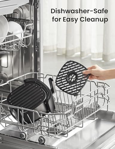 COMFEE' Compact 2.1 Quart Air Fryer with 12 Menu Options, Adjustable Timer & Temperature Control 180-400 degrees F, Dishwasher-Safe Nonstick Fry Basket 5