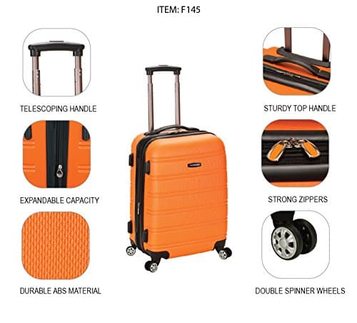 Rockland Melbourne Hardside Expandable Spinner Wheel Luggage, Mint, Carry-On 20-Inch 9