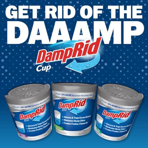 DampRid Refillable Moisture Absorber, 11 oz., 6-Pack – Fresh Scent Moisture Absorbers, 10% More Absorbing Power*, Eliminates Musty Odors for Fresher, Cleaner Air 9