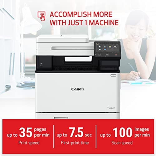 Canon imageCLASS MF751Cdw - Wireless Duplex Color Laser Printer, Multifunction with Copier, Scanner, Automatic Document Feeder, Mobile Ready, 3 Year Limited Warranty, 35 PPM, White 5