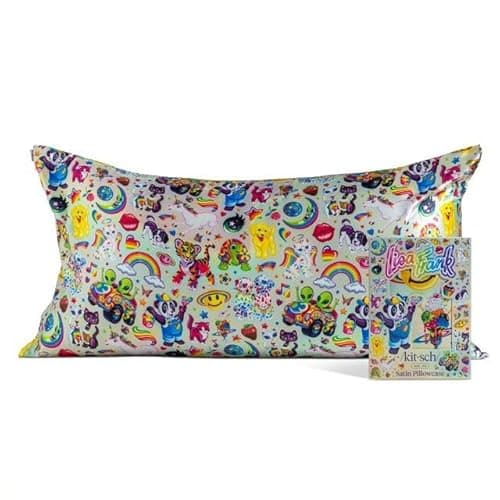 Lisa Frank x Kitsch Satin Pillowcase with Zipper for Hair & Skin - Softer Than Silk Pillow Cases, Cooling Satin Pillow Case, King Size Satin Pillow Case (19x36) - The Fantastic World of Lisa Frank