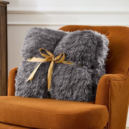 yescool Weighted Blanket for Adults (20 lbs, 60" x 80", Smoke Gray) Heavy Blanket for Sleeping Perfect for 140-160 lbs, Queen Size Faux Fur Blanket with Premium Glass Bead, Machine Washable 7