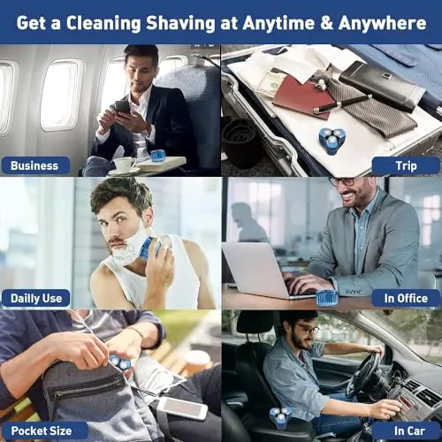 Mini Electric Razor for Men, Upgrade Mini Shaver, Pocket Size Portable Electric Shaver, USB Rechargeable, Waterproof, Easy to Use One-Button, Suitable for Home, Car, Travel, Gift for Men 6