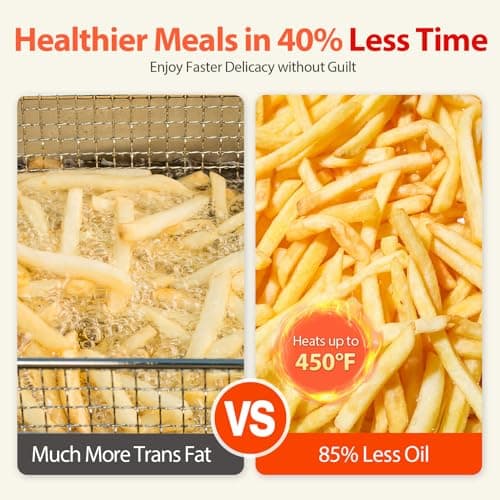 Air Fryer, Beelicious 8-in-1 Smart Compact 4QT Air Fryers, with Viewing Window,Shake Reminder,450°F Digital Airfryer with Flavor-Lock Tech,Dishwasher-Safe & Nonstick,Fit for 1-3 People, Black 6