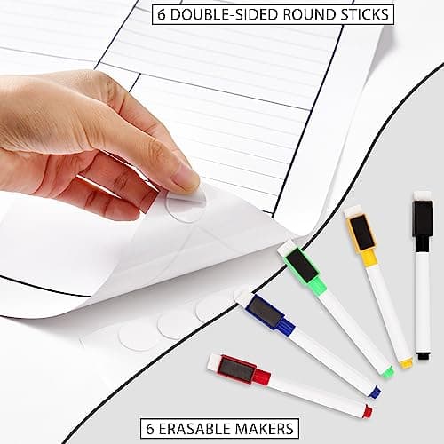 Dry Erase Calendar for Wall - 1 Month Wall Calendar, 28" x 40", Wall Calendar Dry Erase, Erasable Laminated Calendar for wall with 10 Stickers - Red 7