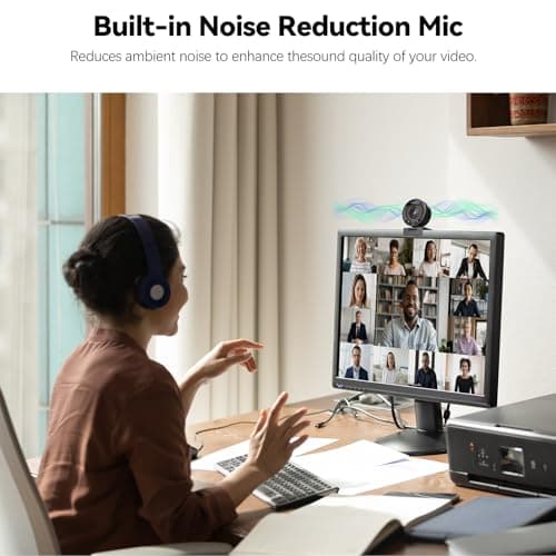 Galyimage 2K Webcam for pc with AI,Web Camera/8X Digital Zoom Computer Camera with USB 3.0/HDR/Dual Noise-Cancelling Mics，Zoom/Teams/Skype/Facetime/Meeting 7