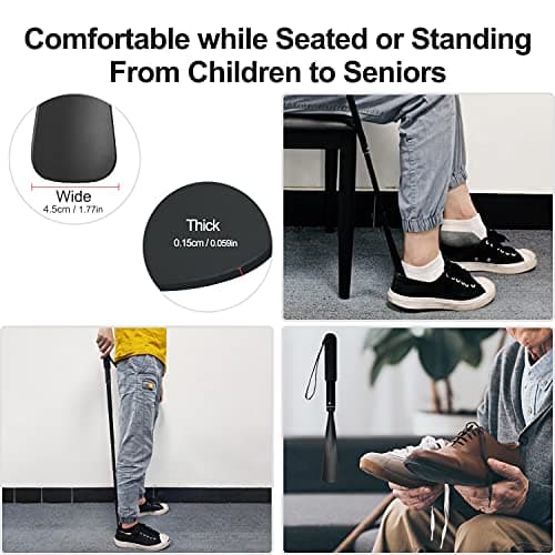 TriPro Shoe Horn Long Handle -15"-37" Telescopic Metal Shoe Horn Adjustable Length, Aluminum Alloy, Portable Long Handled Shoe Horn, Shoe Horn Long Handle For Seniors Men Women Kids 6