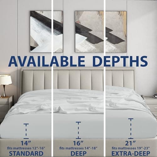 Cathay Home Luxury Wrinkle And Fade Resistant Double Brushed Ultra Soft Microfiber 14-inch Standard Pocket Single Fitted Sheet, Gray, Full 7