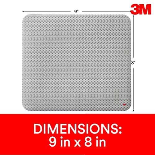 3M Precise Mouse Pad Enhances the Precision of Optical Mice at Fast Speeds, Easy to Clean, Stays in Place, 9 in x 8 in (MP114-BSD1) 2