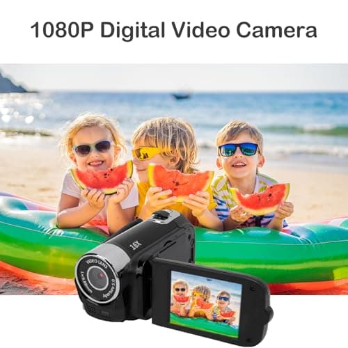 Heliora Protable Digital Camcorder,1080P High Definition DV Camcorder 16X Digital Zoom 270° Rotation Built-in Battery with SD Card & Card Reader for Teens Beginner 6