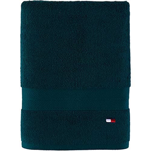 Tommy Hilfiger Modern American Solid Bath Towel, 30 X 54 Inches, 100% Cotton 574 GSM (Botanical Garden)