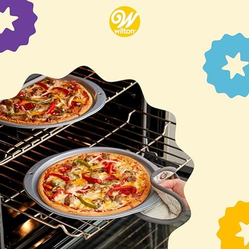Wilton Recipe Right 12-Inch Pizza Pans, 2-Piece Set, Steel 5