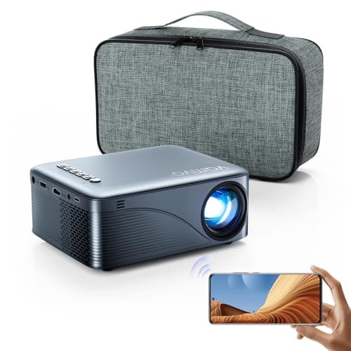 vamvo Mini Projector WiFi Portable Movie Projectors, Outdoor Projector with Stylish streamlined Design, Smartphones and Tablets Can Easy Connection to Video Projectors
