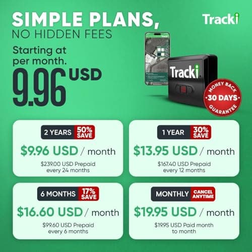 Tracki GPS Tracker for Vehicles – Real-Time 4G LTE Assets & Car Tracking Device with App, Magnetic Mount, Compact Design, Worldwide Coverage – iOS & Android (Subscription Required) 5