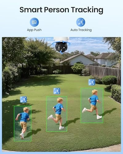 ZOSI C290 4K 8MP UHD Wired WiFi Security Camera Outdoor Indoor, Plug-in Pan/Tilt IP Camera, AI Human Face Vehicle Detection, Auto Tracking, Night Vision, Siren Alarm, 2-Way Audio, 64GB Memory Card 5