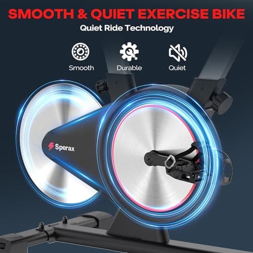Sperax Exercise Bike, Stationary Bikes for Home, Indoor Cycling Bike, Spin Bike with Comfortable Seat, LED Display 5