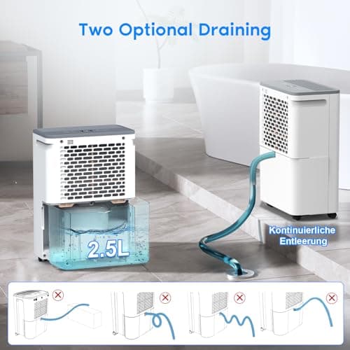 COLAZE 50 Pint Dehumidifier, Dehumidifier for Basement with Drain Hose, Dehumidifiers for Home up to 4,500 Sq. Ft, Ideal for Bedroom, Bathroom & Large Rooms, Smart Control, 24H-Timer & Auto Defrost 8