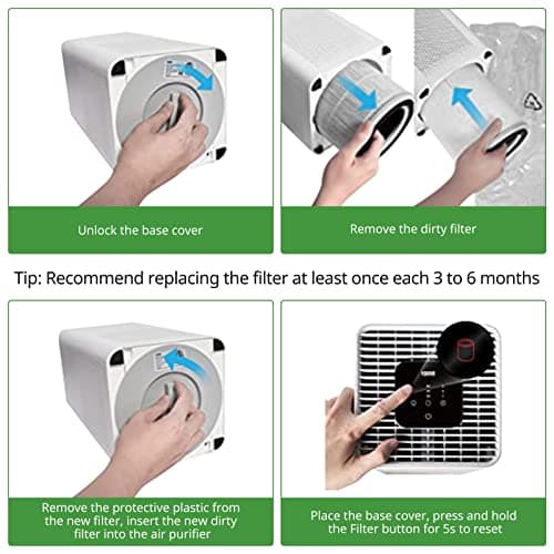 TPAP001 Replacement Filter, Only Compatible with TOPPIN TPAP001 Comfy Air C2 Air Purifi-er, 3-in-1 Efficient Filtration for TOPPIN TPAP001 Filter, TPFF001【Not Fit TPAP002 TPAP004 TPAP005 】 8