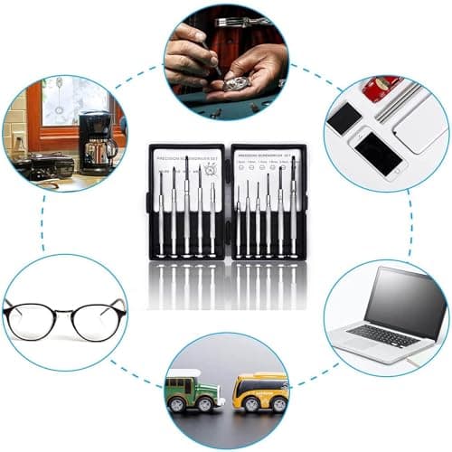 NSZETZ 11PCS Mini Precision Screwdriver Set, Small Tools with 11 Size Flathead and Phillips Kit, Professional Magnetic Repair Tool for Jewelry, Ring Doorbell, Watch, iPhone, Toys, Computer, Eyeglass 5