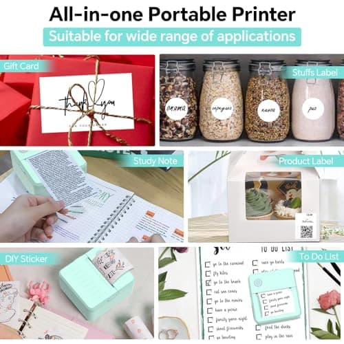 Rotema Label Maker Machine with Tape – Bluetooth Thermal Label Printer, Mini Sticker Maker for Home, Office, School & Small Business, Includes 2 Rolls of Label Paper 8