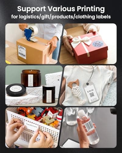 USB Thermal Shipping Label Printer, 4x6 Inkless Label Machine for Small Business&Office&Warehouse, Labeller Printer Compatible with Windows Mac Linux Chrome, Used for Amazon, Ebay, Shopify, Purple 7