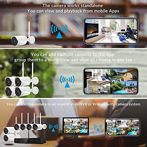 xmartO WG3034 2k Security Camera Outdoor, AC Powered Security Camera Outdoor Wireless WiFi with 2-Way Audio, Night Vision Motion Detection Notification,Cloud and SD Card Storage 6