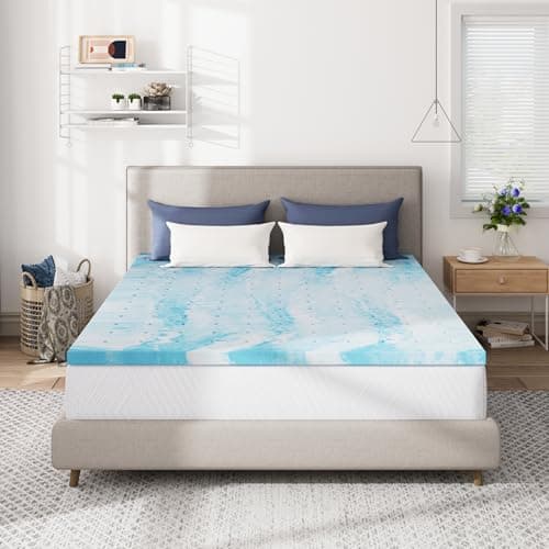 CH Charme House 3 Inch Memory Foam Mattress Topper Full Size, Gel Infused Memory Foam Bed Topper for Back Pain Relief, Cooling Mattress Pad, CertiPUR-US Certified, 75×54"