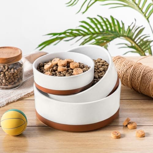 MALACASA Dog Bowls, Ceramic Dog Food and Water Bowls for Small Size Dogs, 1.5 Cups Capacity Pet Bowl for Puppy & Cats (S-1.5 Cups) 7