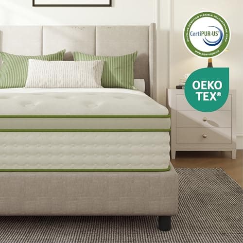 Emerspring Queen Mattress 12 Inch Hybrid Memory Foam Mattress in a Box with Individual Pocket Innerspring for Motion Isolation & Pressure Relief, Edge Support, Medium Firm 7