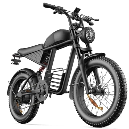 Aetherdriv Electric Bike for Adults 1500W, 35MPH 60Miles Range 20" Fat Tire Electric Bike, 48V 18.9Ah Battery Electric Mountain Bike,Hydraulic Brake for Ebike, 7-Speed All-Terrain Electric Dirt Bike