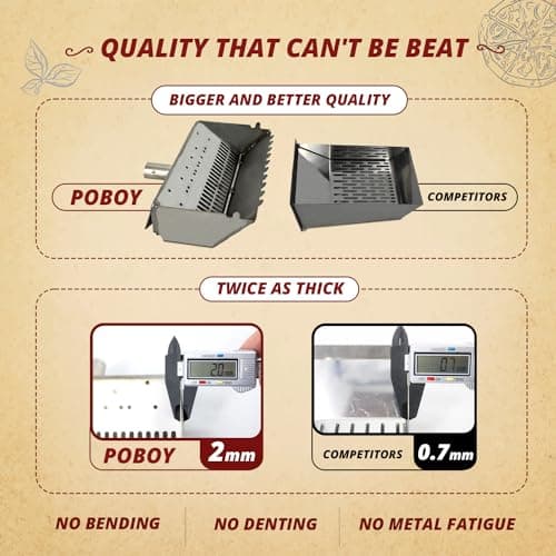 Pellethead Portable Pizza Oven Kit: Wood-Fired Outdoor Grill with Peel, Blower, Thermometer & Accessories, Stainless Steel, 13-Inch Stone Included 6