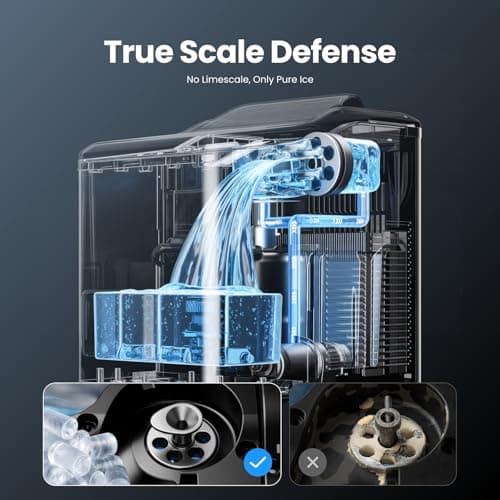 VIBOFROST Nugget Ice Maker Countertop, Fast 35lbs/24H Sonic Pebble Ice Machine, Self-Cleaning Anti-Scale System, Stainless Steel Portable Ice Maker for Home, Kitchen, RV, 10 Cleaning Packets 6