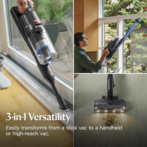 Bissell PowerClean FurFinder 200W Self-Standing Cordless Vacuum w/Tangle Free Brush Roll, Strong Suction, Removeable Battery, Wall Mount, Upholstery Tool & Bright Headlights 7