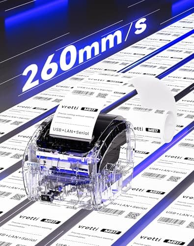 vretti Thermal Receipt Printer, 3'1/8 80mm USB POS Printer, Restaurant Kitchen Printer with Auto Cutter Support Cash Drawer,USB Serial Ethernet Interface for Windows/Mac/Linux,Do Not Square 6