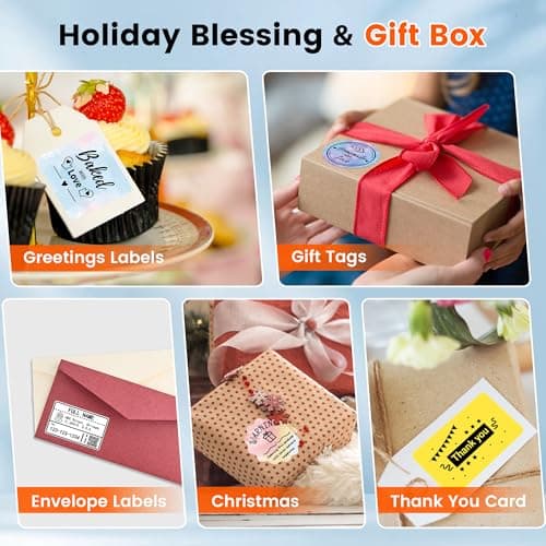 Phomemo M120 Bluetooth Label Maker - Portable Thermal Barcode Printer with App, 2" Wide Labels, Wireless Sticker Printer for Small Business,Home Office,QR Codes,Address Labels - iOS/Android Compatible 9