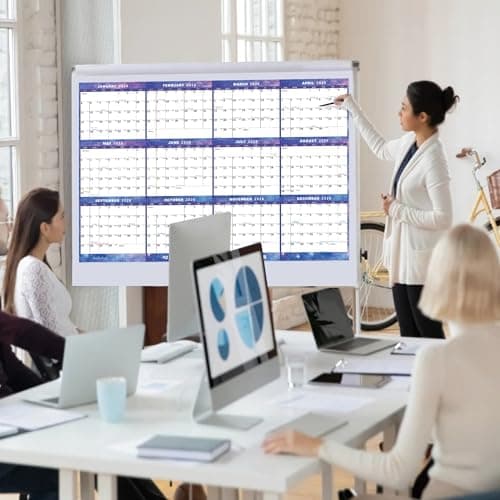 24" x 36" 2026 Wall Calendar Dry Erase - Large Starry Sky Calendar Wet & Dry Erasable Laminated 12 Month Annual Yearly Planner, Reversible, Horizontal/Vertical (2026 Wall Calendar) 6