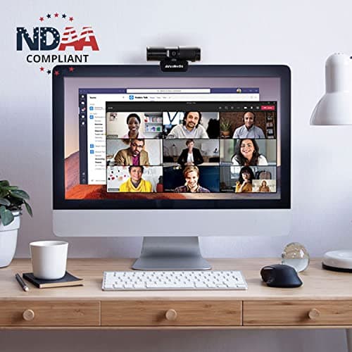 AVerMedia Live Streamer Cam 313 - Full HD 1080P Webcam with Privacy Shutter, Dual Microphone, 360 Degree Swivel for Video Conference - NDAA Compliant (PW313) 5