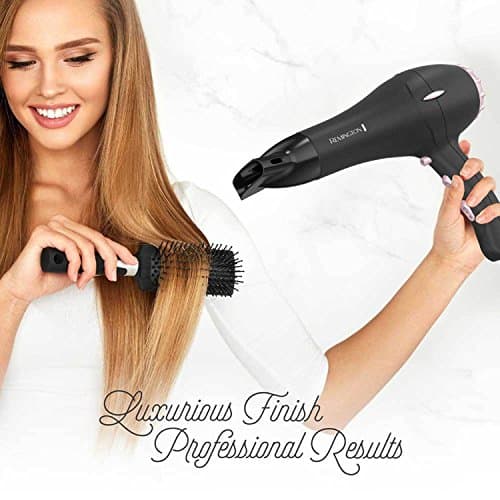 Remington Pro Pearl Ceramic Hair Dryer 1875W Fast Drying, Professional AC Motor, 3 Heat + 2 Speed Settings, Cool Shot, Diffuser & Concentrator Included 6