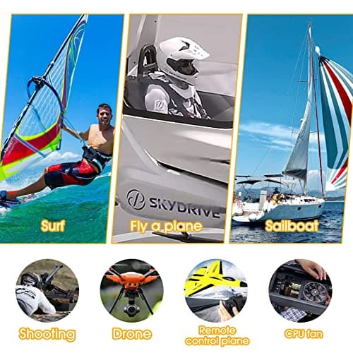AIOMEST Handheld Wind Cup Anemometer with Direction, Digital Wind Speed Meter Gauge Measure 1.5~93MPH Air Flow Velocity, Wind Temp for Outdoor Hunting Shooting Drone Surfing HVAC - AI-881M 7