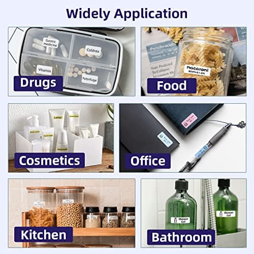 Phomemo D30 Label Maker, Bluetooth Thermal Mini Label Printer - Portable Label Maker Machine with Tape,Labeler Compatible with iOS&Android, Easy to Use for Home Office Organization,Purple 5