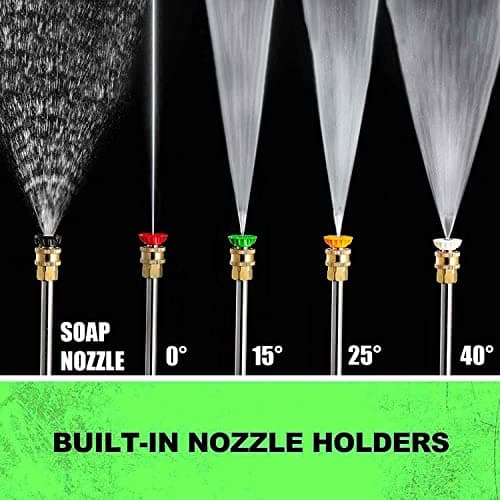 Imdot 4200PSI Gas Pressure Washer, 4.0GPM Heavy Duty Power Washer with 5 Quick Connect Nozzles, 25ft Flexible Hose and 0.5Gal Soap Tank, 212cc 7.0 HP Engine, EPA/CARB/ETL Compliant, Black 3