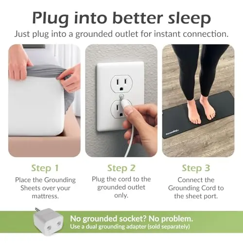 The Grounding Co. Terra Grounding Pillow Case – King Size 20x37in– Premium Fabric Blend – Organic Egyptian Cotton & Silver-Infused Threads – Pillow Cover for Sleep & Recovery 7