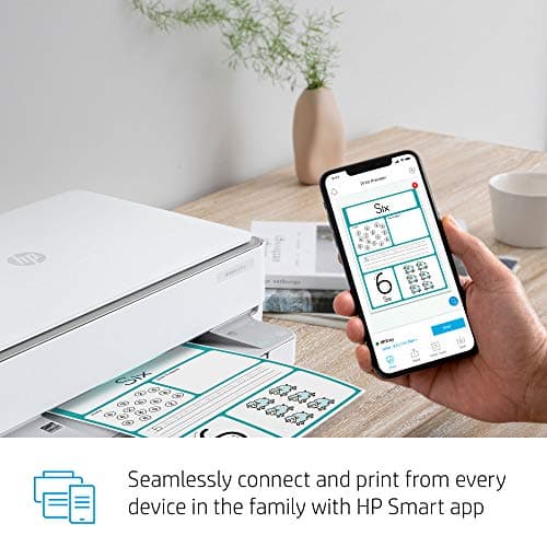 HP ENVY 6055e Wireless Color Inkjet Printer, Print, scan, copy, Easy setup, Mobile printing, Best-for-home, 3 month Instant Ink trial included, white 7