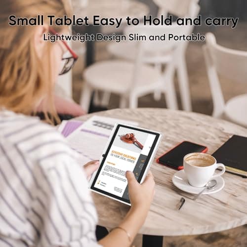 HNVHNV Android Tablet 7 Inch Tablet, E-Reader, 6GB RAM 32GB ROM 1TB Expansion, Quad-core Processor, Dual Camera, WiFi, Bluetooth, Parental Control, Drop-Proof Case 6